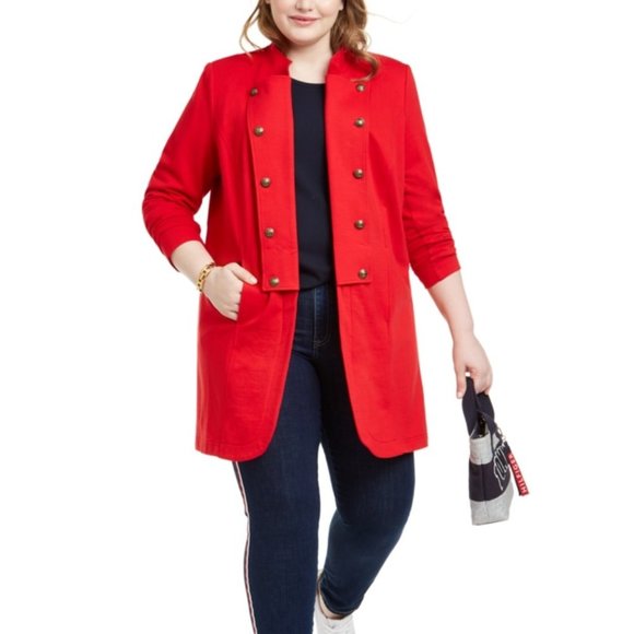 Tommy Hilfiger Plus Size Band Jacket - Picture 1 of 4